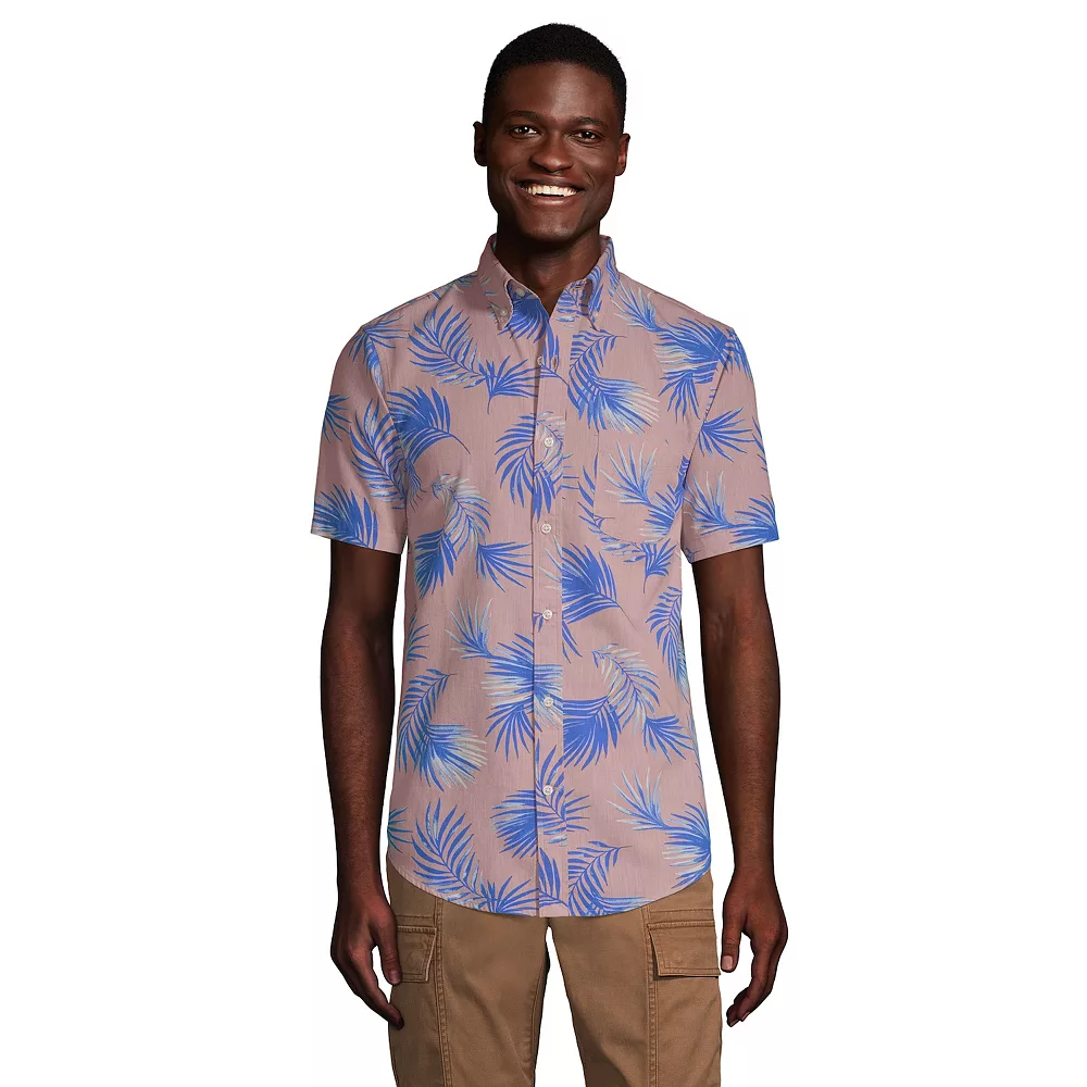 Men's Lands' End Traditional-Fit Chambray Button-Down Shirt 4 Men's Lands' End Traditional-Fit Chambray Button-Down Shirt - Image 2