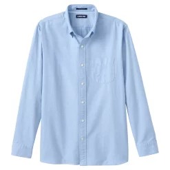 Men's Lands' End Button-Down Sail Rigger Oxford Button-Down Shirt -Cheap Mens Casual Outdoor Clothing Store 4563318 Blue