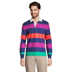 Big & Tall Lands' End Rugby Shirt 17 Big & Tall Lands' End Rugby Shirt -Cheap Mens Casual Outdoor Clothing Store 4569481 Navy Fuchsia Stripe