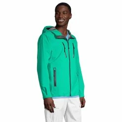 Men's Lands' End Men's Ultimate Waterproof Rain Jacket -Cheap Mens Casual Outdoor Clothing Store 4614975 ALT2