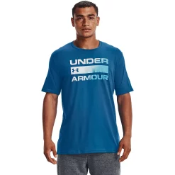 Men's Under Armour Team Issue Logo Tee -Cheap Mens Casual Outdoor Clothing Store 4659308 Cruise Blue