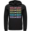 Men's Star Wars Pride Yoda Best Rainbow Text Stack Hoodie