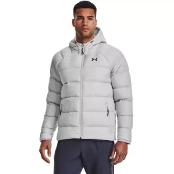 Men's Under Armour Down Hooded Jacket -Cheap Mens Casual Outdoor Clothing Store 4886686 Halo Gray