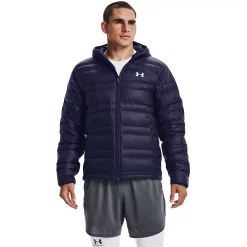 Men's Under Armour Down Hooded Jacket -Cheap Mens Casual Outdoor Clothing Store 4886686 Midnight Navy