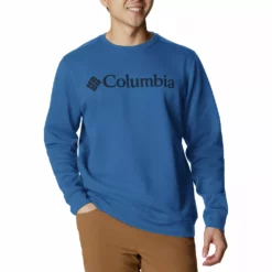 Men's Columbia Trek Fleece Crew -Cheap Mens Casual Outdoor Clothing Store 4898503 Bright Indigo