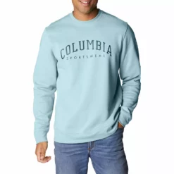 Men's Columbia Trek Fleece Crew -Cheap Mens Casual Outdoor Clothing Store 4898503 Sky Blue