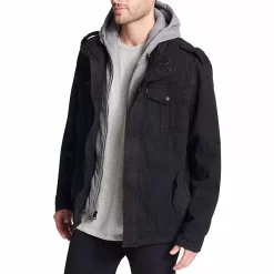 Men's Levi's® Washed Cotton Quilt-Lined Hooded Trucker Jacket -Cheap Mens Casual Outdoor Clothing Store 4913812 ALT2