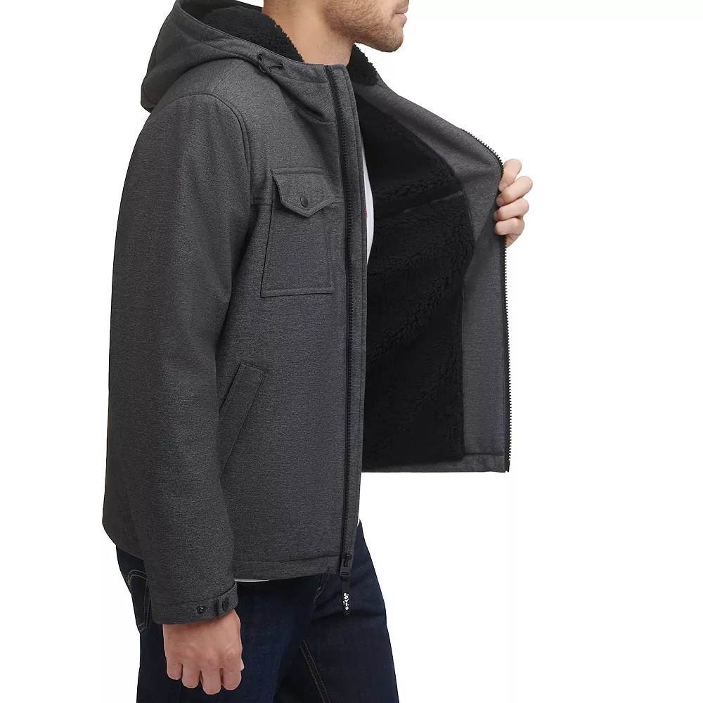 Men's Levi's® Softshell Sherpa-Lined Hooded Performance Jacket 13 Men's Levi's® Softshell Sherpa-Lined Hooded Performance Jacket - Image 11