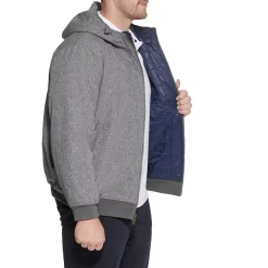 Big & Tall Dockers® Hooded Softshell Bomber Jacket with Puffer Bib -Cheap Mens Casual Outdoor Clothing Store 4925373 ALT3