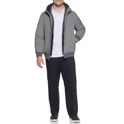 Big & Tall Dockers® Hooded Softshell Bomber Jacket with Puffer Bib -Cheap Mens Casual Outdoor Clothing Store 4925373 ALT4