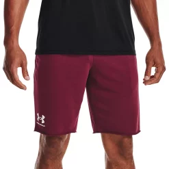 Men's Under Armour Rival French-Terry Shorts -Cheap Mens Casual Outdoor Clothing Store 4931846 League Red