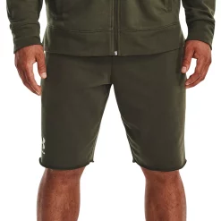 Men's Under Armour Rival French-Terry Shorts -Cheap Mens Casual Outdoor Clothing Store 4931846 Marine Od Green