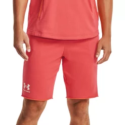 Men's Under Armour Rival French-Terry Shorts -Cheap Mens Casual Outdoor Clothing Store 4931846 Venom Red