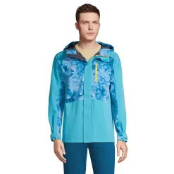Men's Lands' End 2.5 Layer Waterproof Shell Jacket 7 Men's Lands' End 2.5 Layer Waterproof Shell Jacket -Cheap Mens Casual Outdoor Clothing Store 4940857 Turquoise Dye Block