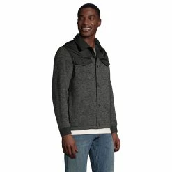 Men's Lands' End Hybrid Sweater Fleece Shirt Jacket 13 Men's Lands' End Hybrid Sweater Fleece Shirt Jacket -Cheap Mens Casual Outdoor Clothing Store 4941417 ALT2