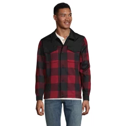Men's Lands' End Hybrid Sweater Fleece Shirt Jacket