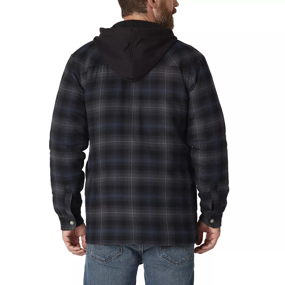 Men's Dickies Fleece Hooded Flannel Shirt Jacket with Hydroshield 10 Men's Dickies Fleece Hooded Flannel Shirt Jacket with Hydroshield - Image 8