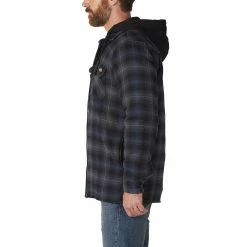 Men's Dickies Fleece Hooded Flannel Shirt Jacket with Hydroshield 19 Men's Dickies Fleece Hooded Flannel Shirt Jacket with Hydroshield -Cheap Mens Casual Outdoor Clothing Store 4941775 ALT2