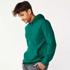 Men's Tek Gear® Ultra Soft Fleece Hoodie -Cheap Mens Casual Outdoor Clothing Store 4972082 Blackout Green