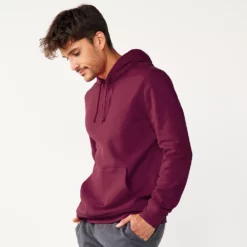 Men's Tek Gear® Ultra Soft Fleece Hoodie -Cheap Mens Casual Outdoor Clothing Store 4972082 Rustic Berry