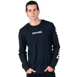 Men's Spalding Logo Tee -Cheap Mens Casual Outdoor Clothing Store 4972107 Black