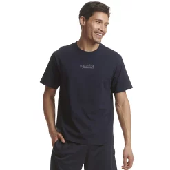 Men's Spalding Split Logo Tee -Cheap Mens Casual Outdoor Clothing Store 4972108 Navy