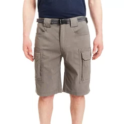 Men's Smith's Workwear Regular-Fit Stretch Performance Belted Cargo Shorts