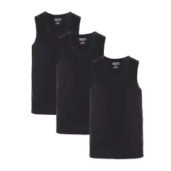 Men's Smith's Workwear 3-pack Regular-Fit Quick-Dry Tanks -Cheap Mens Casual Outdoor Clothing Store 4982040 Black