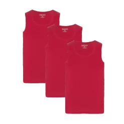 Men's Smith's Workwear 3-pack Regular-Fit Quick-Dry Tanks -Cheap Mens Casual Outdoor Clothing Store 4982040 Team Red