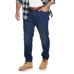Big & Tall Sonoma Goods For Life® Regular Fit Tapered Jeans -Cheap Mens Casual Outdoor Clothing Store 4999766 Dark Stone