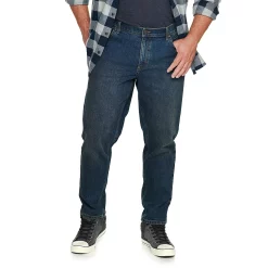 Big & Tall Sonoma Goods For Life® Regular Fit Tapered Jeans -Cheap Mens Casual Outdoor Clothing Store 4999766 Dark Worn