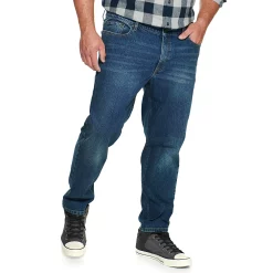 Big & Tall Sonoma Goods For Life® Regular Fit Tapered Jeans -Cheap Mens Casual Outdoor Clothing Store 4999766 Indigo Stone