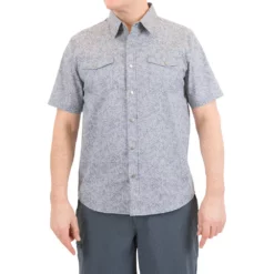 Men's Mountain and Isles Regular-Fit Chambray Floral Snap-Front Shirt