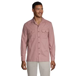 Men's Lands' End Traditional-Fit Textured Camp-Collar Button-Down Shirt 11 Men's Lands' End Traditional-Fit Textured Camp-Collar Button-Down Shirt -Cheap Mens Casual Outdoor Clothing Store 5015394 Mauve Quartz