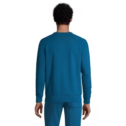 Men's Lands' End Classic-Fit French Terry Crewneck Sweatshirt -Cheap Mens Casual Outdoor Clothing Store 5015811 ALT