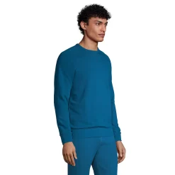 Men's Lands' End Classic-Fit French Terry Crewneck Sweatshirt -Cheap Mens Casual Outdoor Clothing Store 5015811 ALT2