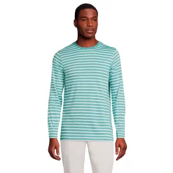 Men's Lands' End Classic-Fit Supima Tee 21 Men's Lands' End Classic-Fit Supima Tee -Cheap Mens Casual Outdoor Clothing Store 5015818 Teal White Stripe
