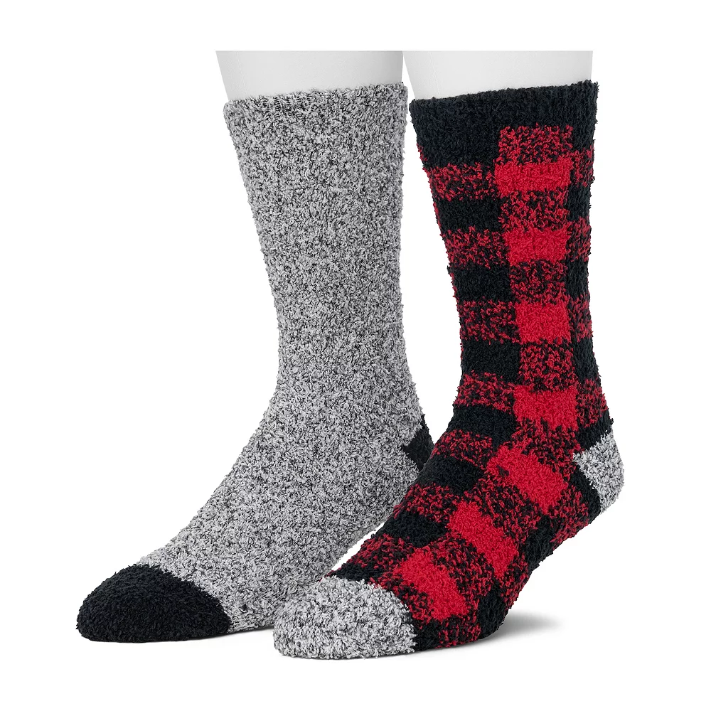 Cuddl Duds Socks For Men 2-Pack Patterned & Solid Ultra Soft and Cozy Crew Socks 4 Cuddl Duds Socks For Men 2-Pack Patterned & Solid Ultra Soft and Cozy Crew Socks - Image 2