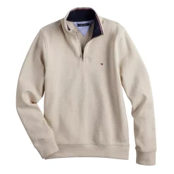 Men's Tommy Hilfiger Logo Quarter-Zip Top -Cheap Mens Casual Outdoor Clothing Store 5090444 ALT