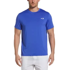 Men's Grand Slam Regular-Fit Solid Pinhole Mesh Crewneck Tennis Tee -Cheap Mens Casual Outdoor Clothing Store 5115808 Dazzling Blue