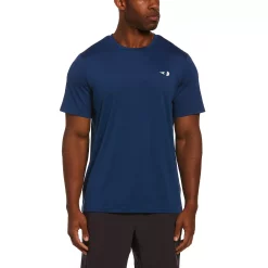 Men's Grand Slam Regular-Fit Solid Pinhole Mesh Crewneck Tennis Tee -Cheap Mens Casual Outdoor Clothing Store 5115808 Navy