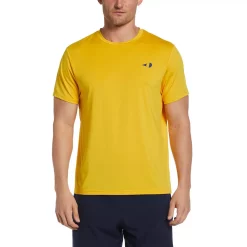 Men's Grand Slam Regular-Fit Solid Pinhole Mesh Crewneck Tennis Tee -Cheap Mens Casual Outdoor Clothing Store 5115808 Spectra Yellow