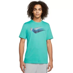 Men's Nike Swoosh Tee -Cheap Mens Casual Outdoor Clothing Store 5118586 Washed Teal