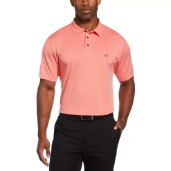 Men's Jack Nicklaus StayDri Regular-Fit Textured Solid Golf Polo -Cheap Mens Casual Outdoor Clothing Store 5119927 Shell Pink
