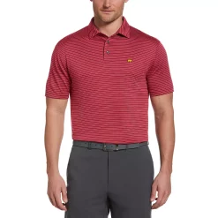 Men's Jack Nicklaus StayDri Regular-Fit Striped Performance Golf Polo -Cheap Mens Casual Outdoor Clothing Store 5119960 Red Bud