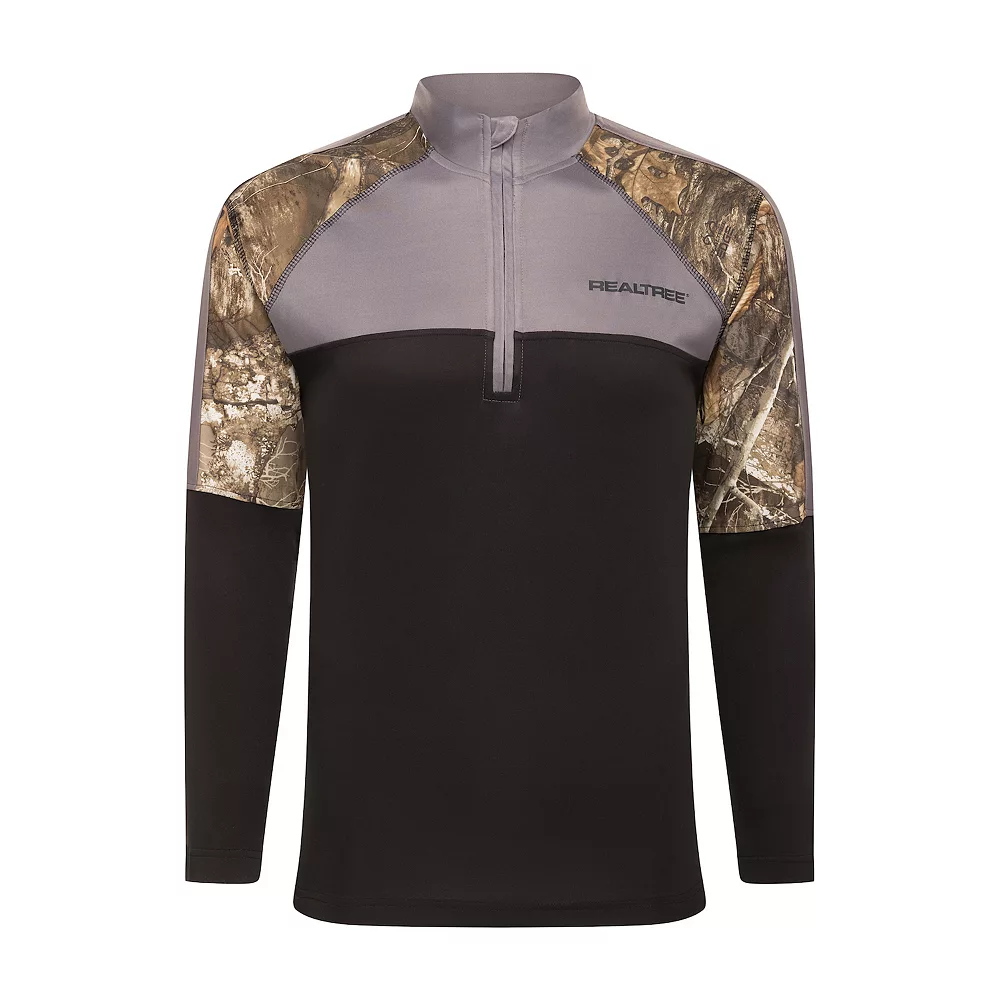 Men's Realtree Performance Edge Camo Quarter-Zip Pullover Top 4 Men's Realtree Performance Edge Camo Quarter-Zip Pullover Top - Image 2