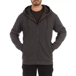 Men's Smith's Workwear Hooded Sherpa-Lined Thermal Jacket -Cheap Mens Casual Outdoor Clothing Store 5156339 Dark Grey