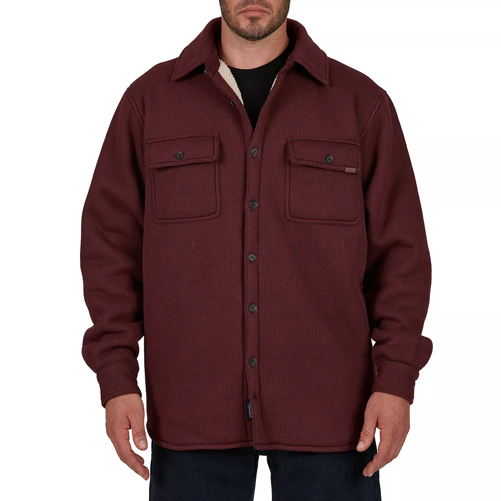 Men's Smith's Workwear Sherpa-Lined Heather Thermal Shirt Jacket 4 Men's Smith's Workwear Sherpa-Lined Heather Thermal Shirt Jacket - Image 2