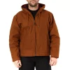 Men's Smith's Workwear Flannel-Lined Canvas Hooded Work Jacket