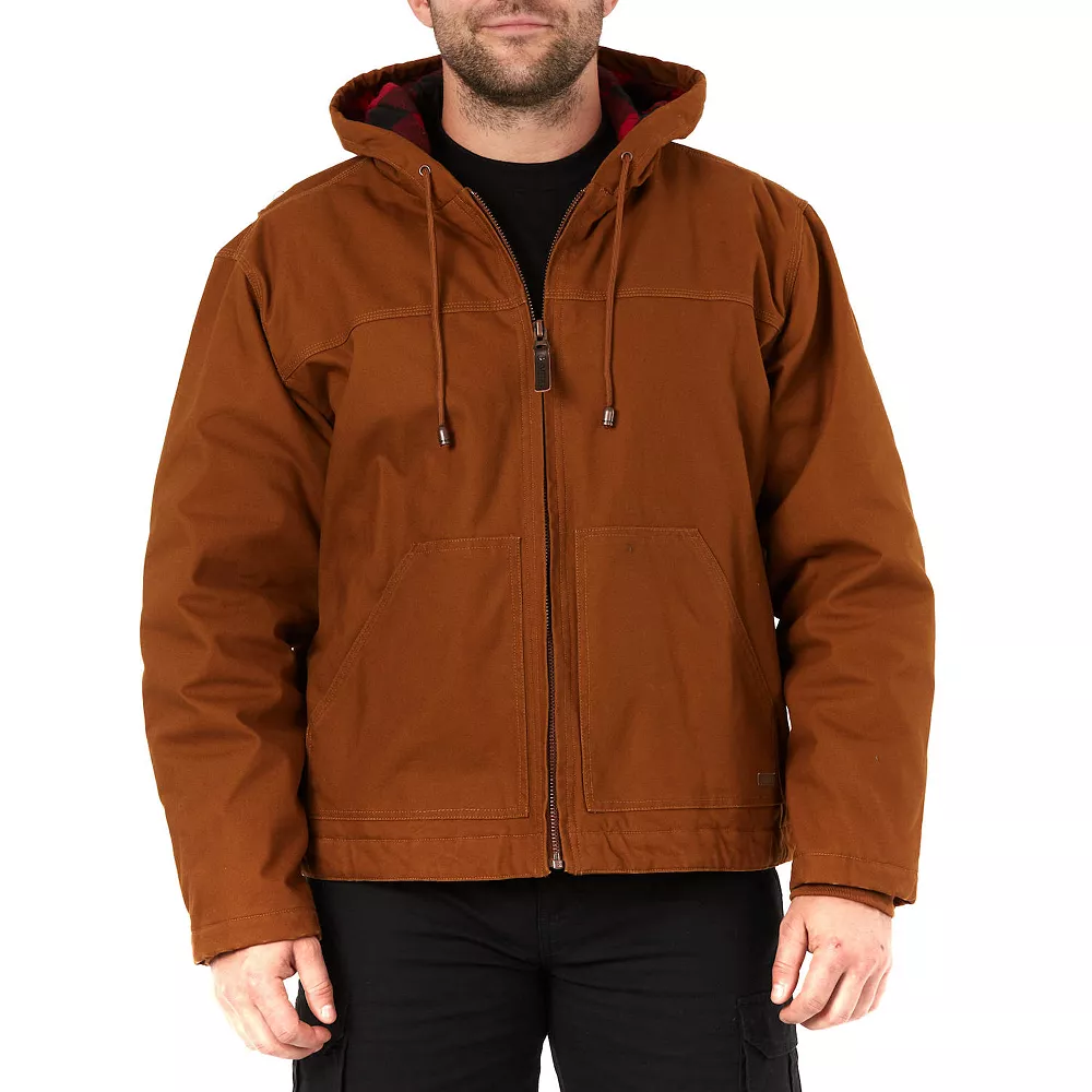 Men's Smith's Workwear Flannel-Lined Canvas Hooded Work Jacket 3 Men's Smith's Workwear Flannel-Lined Canvas Hooded Work Jacket